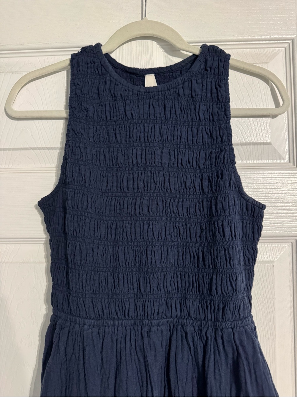Pact Navy Sleeveless Maxi Dress with Smocked Bodice - Picture 3 of 6